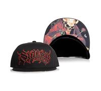 Sullen Til Death Snapback Horned Skull Roses Cap Hat Black New UK Seller No Duty