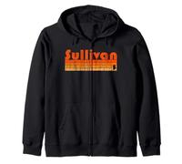 Sullivan, Indiana Retro 80s Style Zip Hoodie