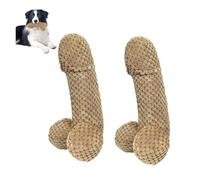 Sullosing Durable Sexy Penis Bone Chew Toy, Indestructible Plush Dog Toys for Large Aggressive Chewers for Dogs Teething Interactive Entertainment(2Pcs)