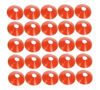 Sullosing Portable Lightweight Thicken Soccer Cones, 25Pcs Basketball Soccer Training Cones with Hole for Training Coaching Football Team Sports Field Cone Markers
