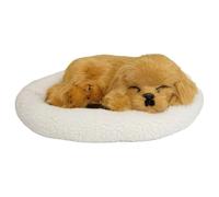 Sullosing Realistic Sleeping Cat Toy, Adorable Breathing Dog Stuffed Animal, Creative Soft Plush Decor Piece, Interactive Realistic Puppy for Realistic Puppy(Labrador)