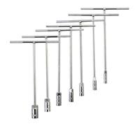 Sullosing T-Handle Metric Socket Wrench, 7pcs Sliding T-Handle Hex Key Wrench Set, Hex Socket Wrench for Home 8mm 10mm 12mm 13mm 14mm 17mm 19mm Repair