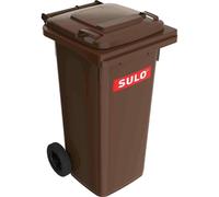 Sulo Waste Container Mobile 120L Brown Trash Can Waste Full Rubber Light ND-P