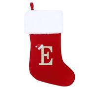 Sulobom Christmas Stocking, Personalised Letter Christmas Stockings, 18 Inch Large Xmas Stockings,Personalised Stocking Xmas Decorations for Family Holiday Season Decor (E)