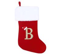 Sulobom Christmas Stocking, Personalised Letter Christmas Stockings, 18 Inch Large Xmas Stockings,Personalised Stocking Xmas Decorations for Family Holiday Season Decor (B)