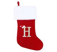 Sulobom Christmas Stocking, Personalised Letter Christmas Stockings, 18 Inch Large Xmas Stockings,Personalised Stocking Xmas Decorations for Family Holiday Season Decor (H)