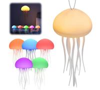 Sulobom LED Jellyfish Lamp, RGB Gradient Jelly Fish Light Lamp,Floating Jellyfish Lamp with Dancing Legs and Touch Sensor, Rechargeable Jellyfish Lava Lamp for Bedrooms, Living Room (Hang)