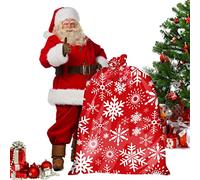 SULOLI 1PC Extra Large Christmas Sacks for Gift Extra Large Gift Bags for Presents Xmas Sacks Large with Gift Tags & Tie(36x44")