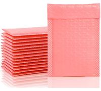 SULOLI 20PCS Pink Poly Bubble Mailers A4 Padded Envelopes Bulk Bubble Lined Wrap Polymailer Bags for Shipping Packaging Mailing Self Seal(22X30CM)