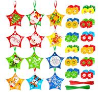 SULOLI 24 PCS Christmas Candy Boxes, 12 Styles Treat Gift Boxes Xmas Candy Paper Boxes with Ribbon for Christmas Party Favor