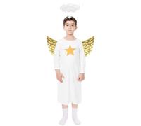 SULOLI Boys Angel Costume,Boys Angel Nativity Outfit Kids Angel Costume Boy for 6-8 Years Old