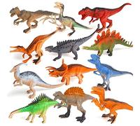 SULOLI Dinosaur Figures, 12PCS Large Dinosaur Toys for Boys & Kids, Plastic, Age 2+