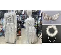 SULOLI Girls Angel Costume for Christmas Nativity Panto Fancy Dress Kids Children