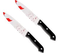 SULOLI Halloween Fake Knife,2 Pieces Zombie Knife Halloween Costume Knife Props Fake Knife for Halloween Party Costume Accessory