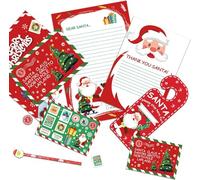 SULOLI Letter to Santa Kit,2Pack Santa Letter Set,Christmas Letter to Santa,Christmas List to Santa,Santa Writing Kit