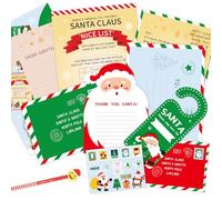 SULOLI Letter to Santa Kit,Santa Letter Set,Christmas Letter to Santa,Christmas List to Santa,Santa Writing Kit