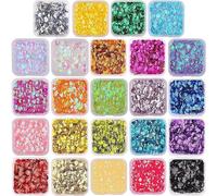 SULOLI Loose Sequins,22500pcs 4MM Bulk Loose Sequins 24 Colors Round Embroidery Sequins for Crafts Sequins with Holes for DIY