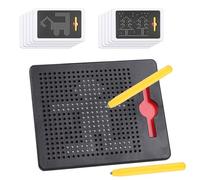 SULOLI Magnetic Drawing Board for Kids, Magic Board, Educational Drawing Tablet, Magnetic Game with Balls and Magnetic Pen for Children, School, Family (Black)