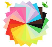 SULOLI Origami Paper, 200 Sheets Double Sided Coloured Papers (20cm & 15cm)
