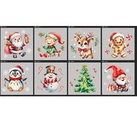 SULOLI Sweet Bags Christmas,120PCS Sealable Christmas Treat Cookie Biscuit Bags Self Seal(10X10CM)