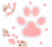 SULOLI Taba Squishy Paw, Large Cat Paw Squishy Fidget Toy Cute and Soft Animals Fufu Squishies Kit Silicone Stress Relieving Toys(Pink)