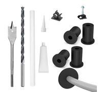 SULOVA Starlink Cable Routing Kit, 4PCS Wall Grommets, 3/4" Spade Drill Bit, Wall Wires Clips & Cable Routing Tool, Gray