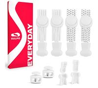 SULPO 4 Pairs Elastic Silicone Shoelaces with Quick Lacing System - Shoelace Lock System - No Tie - Silicone Laces - Shoelaces for adults and kids