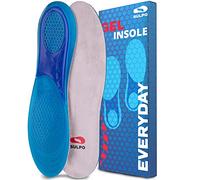 SULPO Everyday / Sports Insoles - Thin Silicone Shoe Insoles - Shock Absorbing Gel Insoles - Reduces Sweaty Feet - For Men & Women - 1 Pair Insoles - L / 8 UK M - 11,5 UK M / 42-46 EU