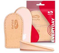 SULPO Height Increase Insoles for Man and Women - Invisible Heel Lift Inserts - Leather Heel Pads for Extra Height - Shock-Absorbing Heel Wedge - Adhesive - L / 7 UK M - 9 UK M / 30 mm