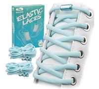 SULPO No Tie Elastic Shoelaces for Trainers, Kids and Adult Shoe, Easy Laces non Tying - Light blue