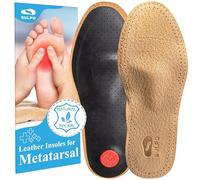 SULPO Orthopaedic Leather Insoles for Sweaty Feet, Forefoot Pain and Countersunk Splayfoot, Insoles with Activated Carbon for Transverse and Longitudinal Flat Foot, Size 7 UK Women