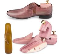 SULPO Premium Shoe Stretcher Made Of Precious Cedar Wood, Incl. Travel Shoehorn - Shoe Tree For Men And Woman - Shoe Shaper with ergonomic design - Shoe Widener - Adjustable - Various Sizes