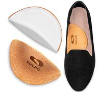 SULPO Wedge Orthotic Insoles - Shoe Insoles - Flat feet Insoles - Leather Insoles Made of Real Vegetable-Tanned Leather - Longitudinal Arch Support - Shock Absorption - Metatarsal Pads - Pain Relief