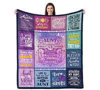 Sulpoie Auntie Throw Blanket, Best Aunt Gifts, Birthday Gifts for Aunt - 50" X 60"