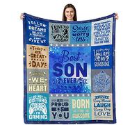 Sulpoie Flannel Throw Blanket for Son - Mom & Dad Graduation Gift, 60"x50"