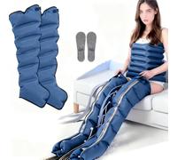 SULQING 6 Cavity Lymphatic Drainage Machine L︱Electric Leg Air Compression Massager For Circulation Arm Leg Waist Wraps Foot Ankles Calf Massage Machine Pain Relax︱Timing Function