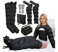 SULQING Electric Air Compression Boots︱6 Cavity Leg Massager Machine︱ Knee Massager Kneading Calf Massager︱Gifts For Men︱Women︱Leg Wraps Massage Boots For Relief︱ Timer And Adjustable Pressure