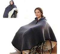 SULQING Fleece-Lined Windproof Thermal Cape Blanket︱Heated Shawl Poncho Wheelchair Cozy Cover︱Winter Poncho Lined Cape For Men's & Women's︱Soft & Warm Fleece Lined︱ Fo Wheelchair Users