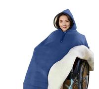 SULQING Heated Shawl Poncho Wheelchair Cozy Cover ︱Warm Wheelchair Blanket Poncho With Hood︱Fleece Wheelchair Blanket With Hood ︱Thickened 3-Layer Warm Cover︱ For Wheelchair Users