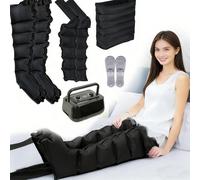 SULQING Lymphatic Drainage Machine︱ Compression Boots Lipedema Legs Treatment︱ Calf Massagers For Pain And Circulation︱ Pressotherapy And Foot Circulation Machine︱Black︱6 Cavity