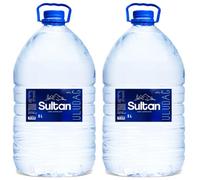 Sultan Natural Water 5L, Large Still Bottled Water, Natural Mineral Water Bottle with Carry Handle, Family Size Water Bottle, Ideal for Home, Office, Catering, Events, Travel (5L (Pack of 2))