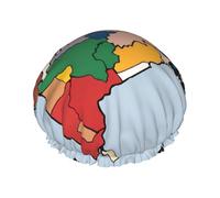 Sultanate Of Delhi Territory Map Shower Caps Women Reusable Large Shower Cap Men Quickdry Care Hair Long Short Kids Bath
