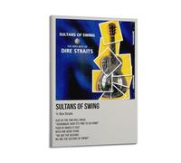 Sultans of Swing by Dire Straits Poster Wall Art Aesthetic Cover Poster Design Painting for Living Room Bed Room 08x12inch(20x30cm) Frame-style