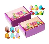 Sulxyi 2 set Hatching Dinosaur Eggs, Water Activation Play, 4.6x6.2cm, Easter Egg Filled with Toys, Hatching Toys, Expanding Dinosaur Surprise, Ideal for Birthday Gift, Pinatá Fillers