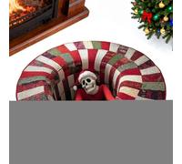 Sulxyi 3D Rugs Optical Illusion - 3D Optical Christmas Mat,Skull Funny Quilted Entryway Area Rug,for Living Room Bedroom Kitchen Entryway Entrance Indoor Holiday Winter Party Farmhouse