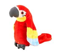 Sulxyi Children's Electric Plush Toy Parrot, Parrot Talking Dancing Sing, Animal Bird Doll, 12x11x22cm, Plush and Huggable Bird Design, Speaking Record, Ideal for Children Kids