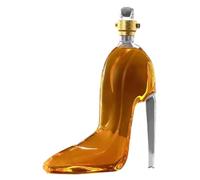 Sulxyi High-Heeled Shoes Shape Whiskey Decanter, Red Wine Bottle Whiskey Decanter, Wine Soaking Glass Bottle, 350ml, Clear Glass Construction, Ideal for Party