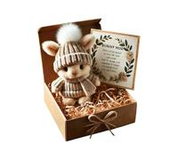 Sulxyi Mini Bunny Hug Cute Easter Gift, Crochet Bunny Doll, 18cm, Pọcket Hug Rabbit, Support Positive Crochet, Soft Touch Material, for Kids Family Friend Birthday