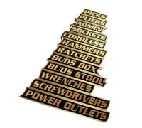 Sulxyi Toolbox Labels Magnetic - Organization Identifying Tool,Tool Box Label Stickers,for Steel Carts Cabinets Metal Surfaces Chest Drawers