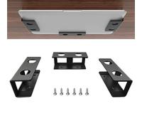 Sulxyi Under Desk Laptop Shelf | Anti-Scratch Bracket - with Adhesive & Screws Under Desk Laptop Storage Mount with Anti-scratch Silicone | for Tablets Router Computer Home Office Organization